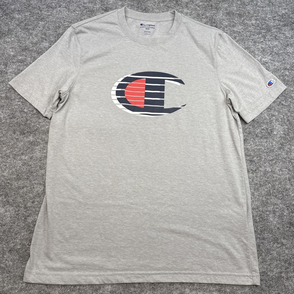 Champion t-shirts men's medium black gray short sleeve casual logo school LOT - Picture 10 of 15